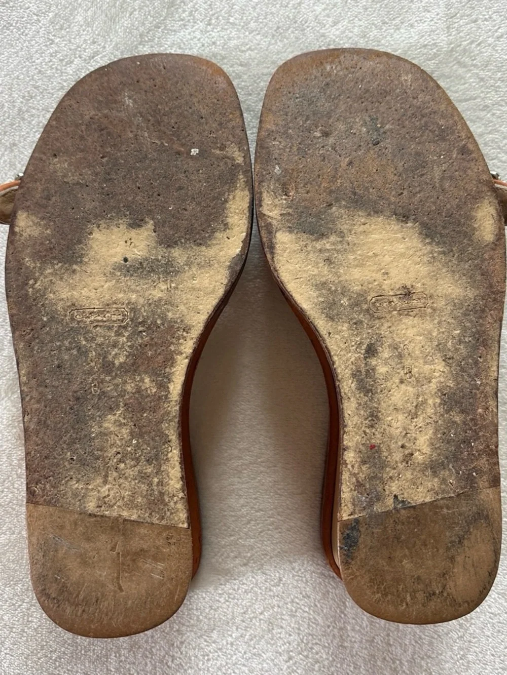 Coach Honey Wooden Platform Wedge Heels 1999 Brown Size 6
